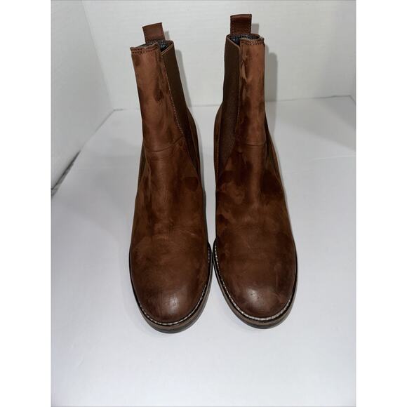 Paul Green Women’s Brown Boots Jules Suede Chelsea Heeled Ankle Size‎ 5.5 - Picture 1 of 10